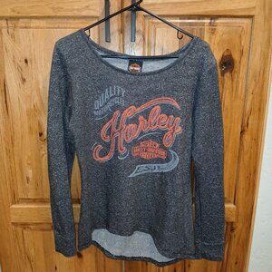 Harley-Davidson Graphic Long Sleeve Tee | Charcoal Gray | Size M